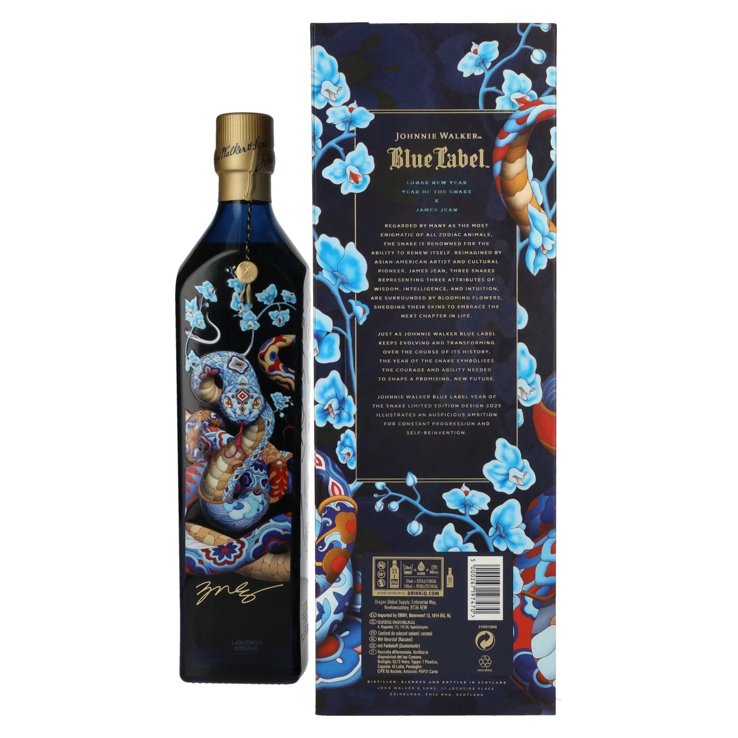 Johnnie Walker Blue Label YEAR OF THE SNAKE 2025 40% Vol. 0,7l in geschenkverpakking