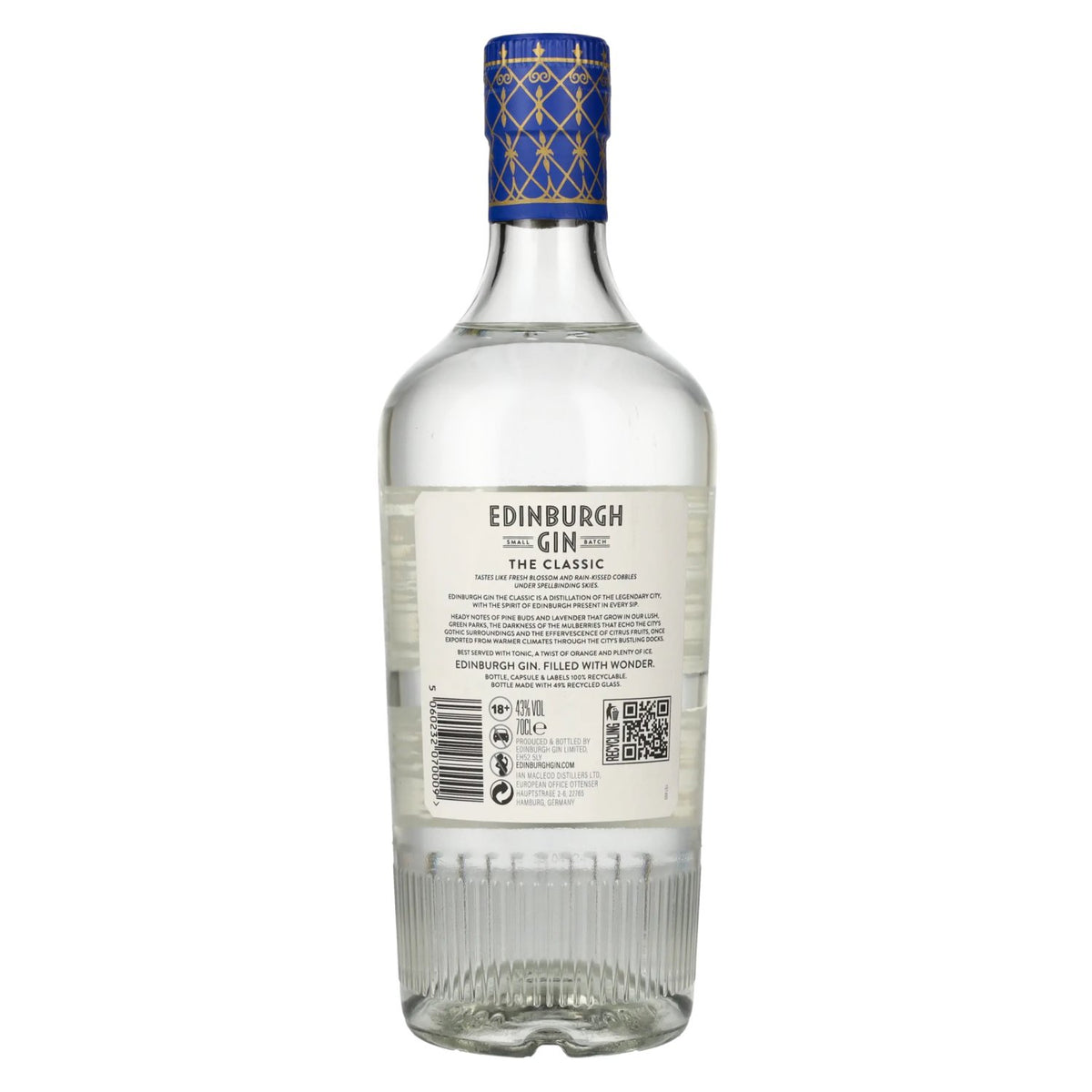 Edinburgh CLASSIC Small Batch Distilled Gin 43% vol. 0,7 l