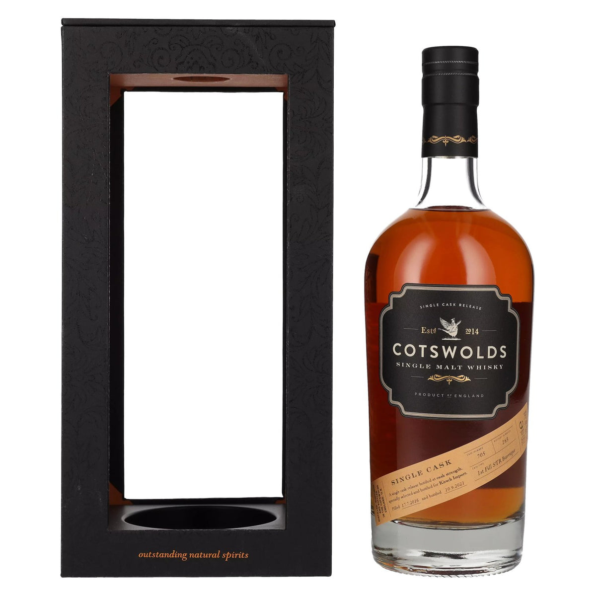 Cotswolds SINGLE CASK 5 Years Old Single Malt Whisky 2016 60,6% Vol. 0,7l en coffret cadeau