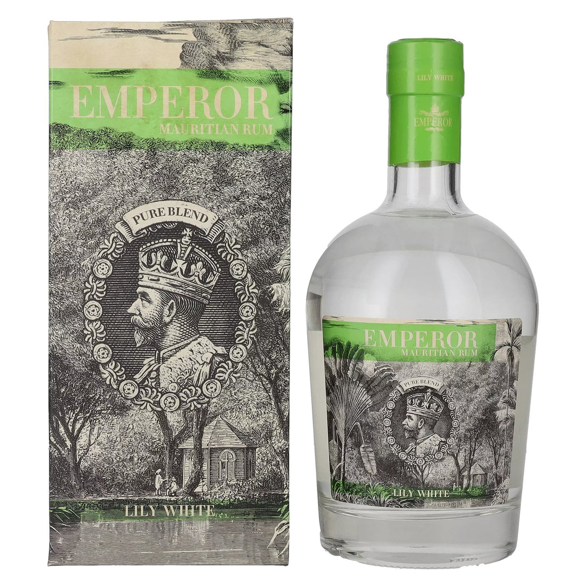 Emperor Mauritian Rum LILY WHITE 42% vol. 0,7 l in geschenkverpakking