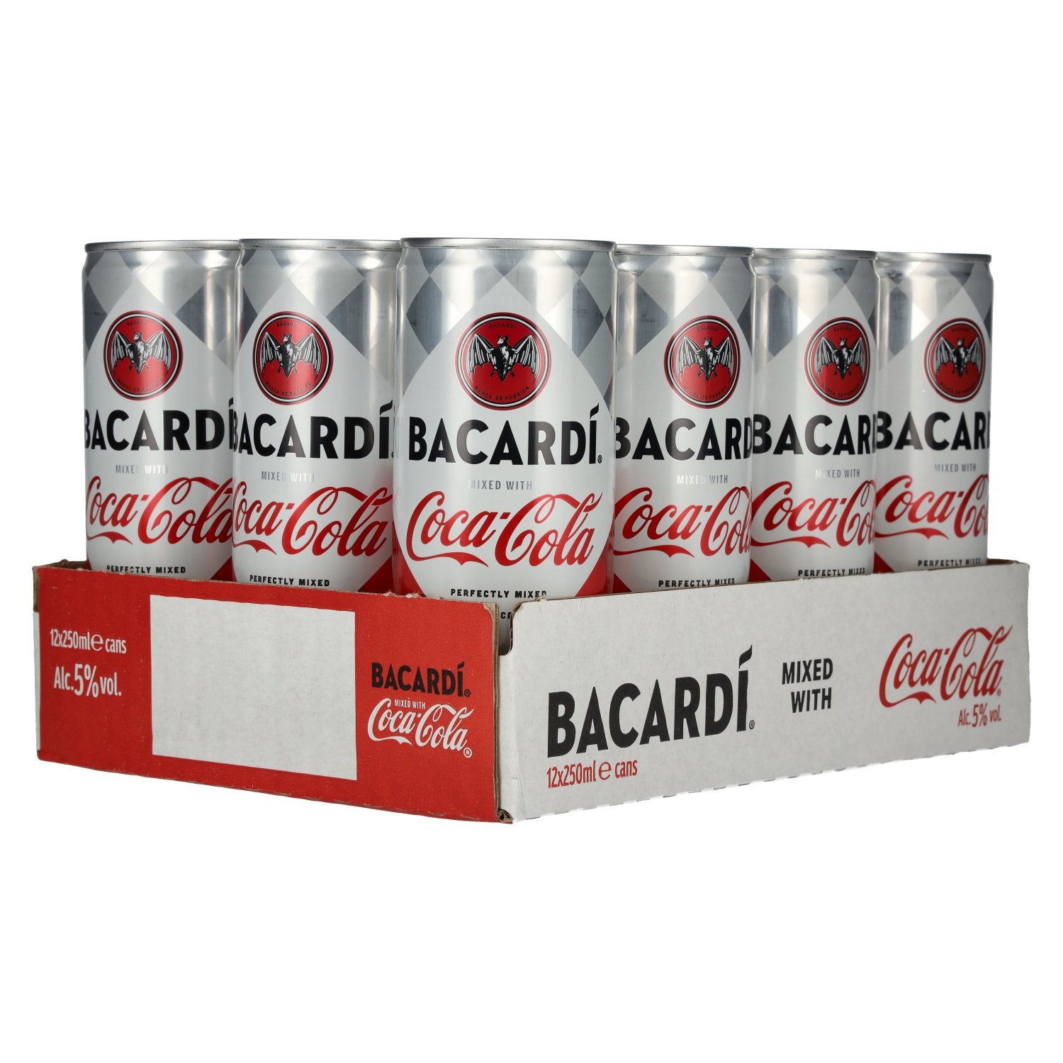 Bacardi Rum &amp; Coca Cola 5% Vol. 12x0,25l cans deposit