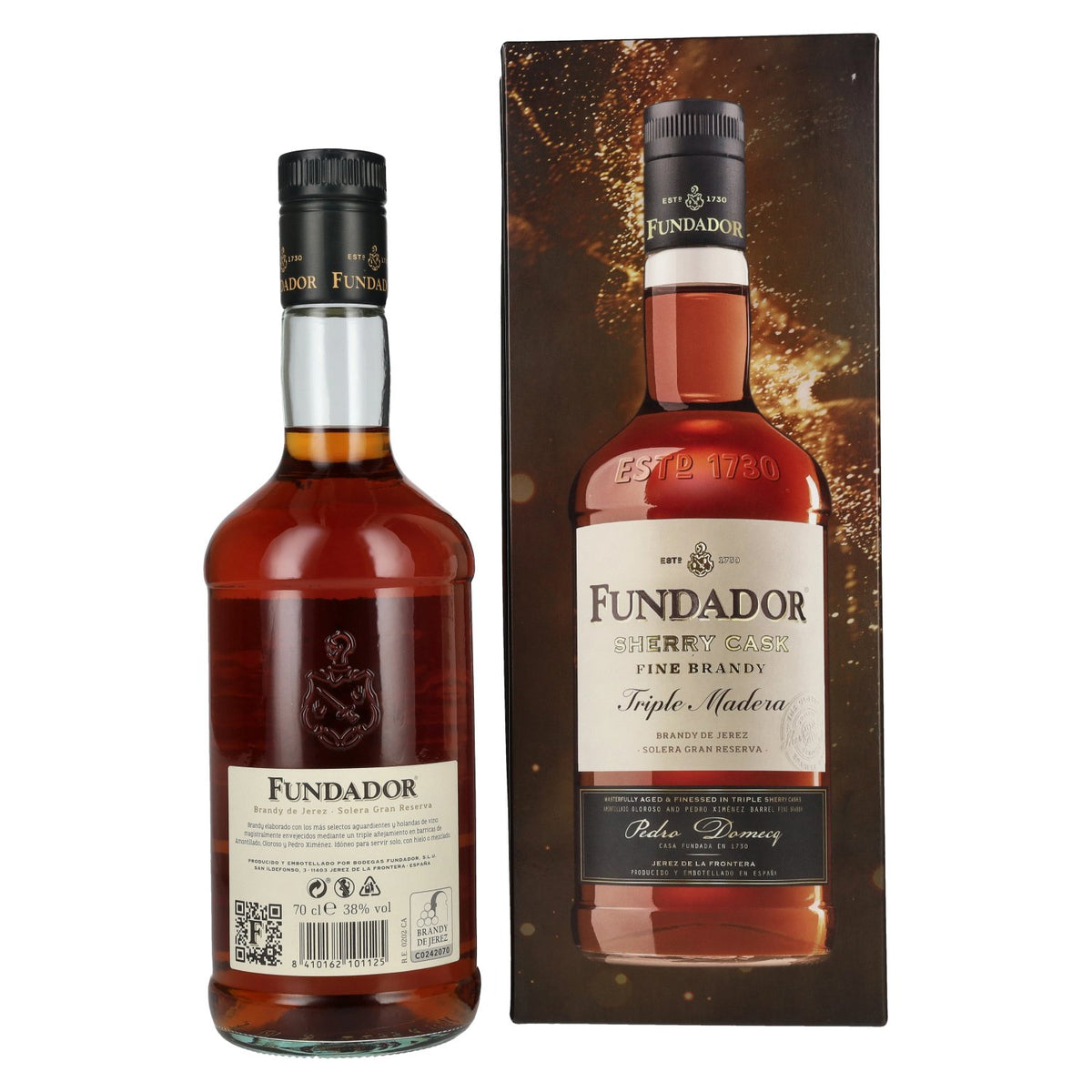 Fundador Triple Madera Sherry Casks Brandy de Jerez 38% Vol. 0,7l in gift box