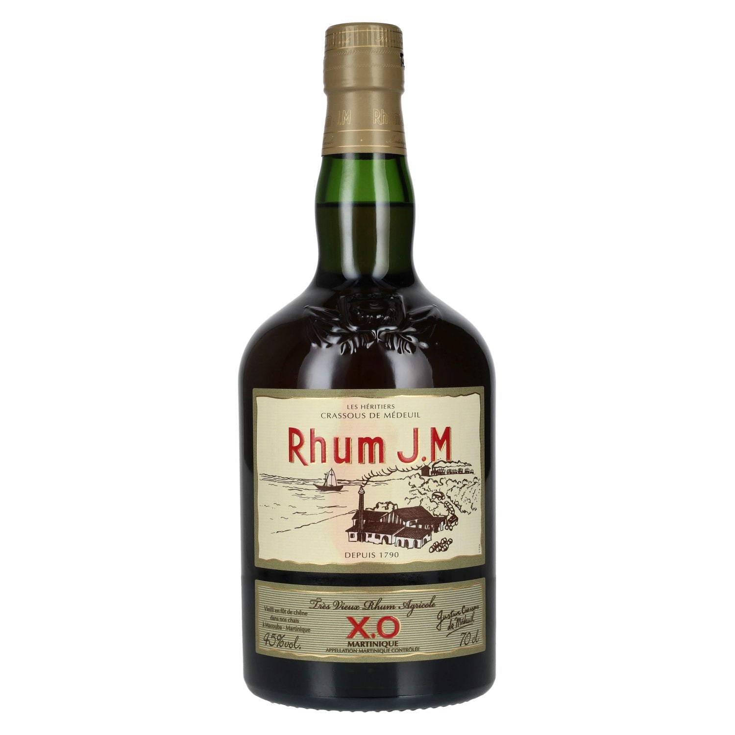Rhum J.M Très Vieux Rhum Agricole X.O 45% Vol. 0,7l
