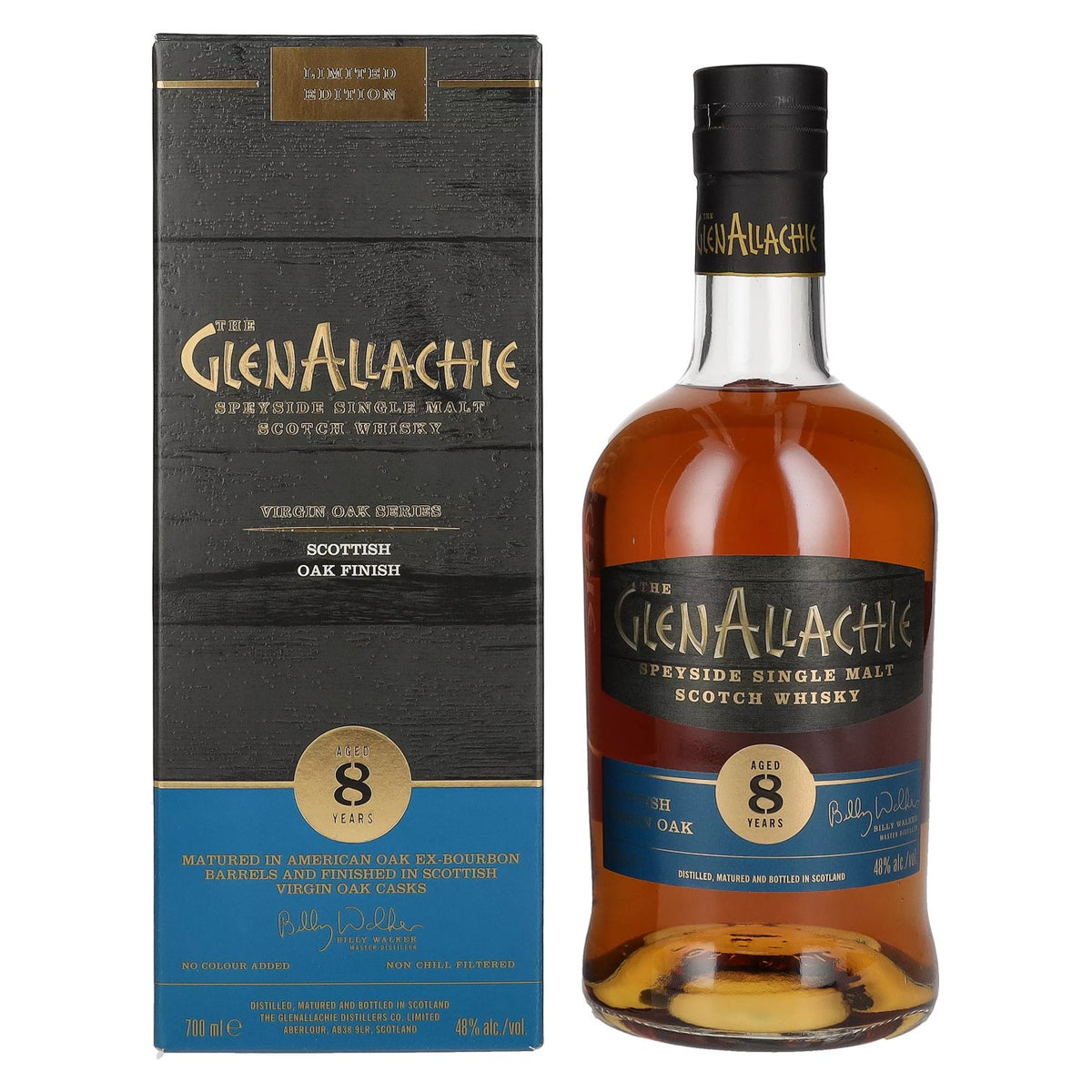 The GlenAllachie 8 Years Old SCOTTISH VIRGIN OAK FINISH 48% Vol. 0,7l in gift box