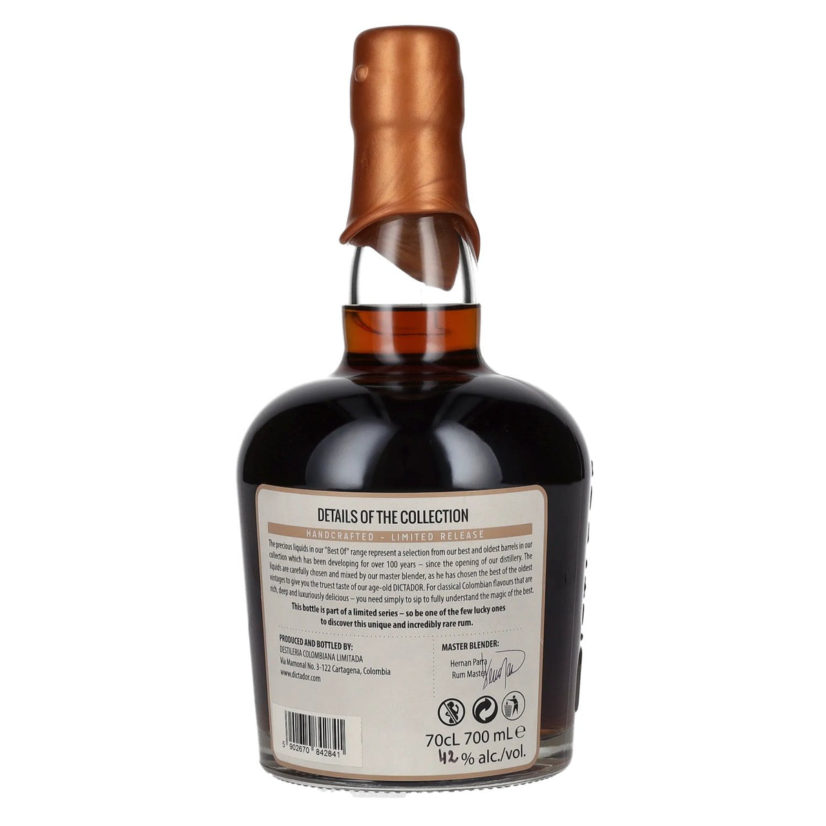 Dictador BEST OF 1979 APASIONADO Rhum colombien Édition limitée 42 % vol. 0,7 l