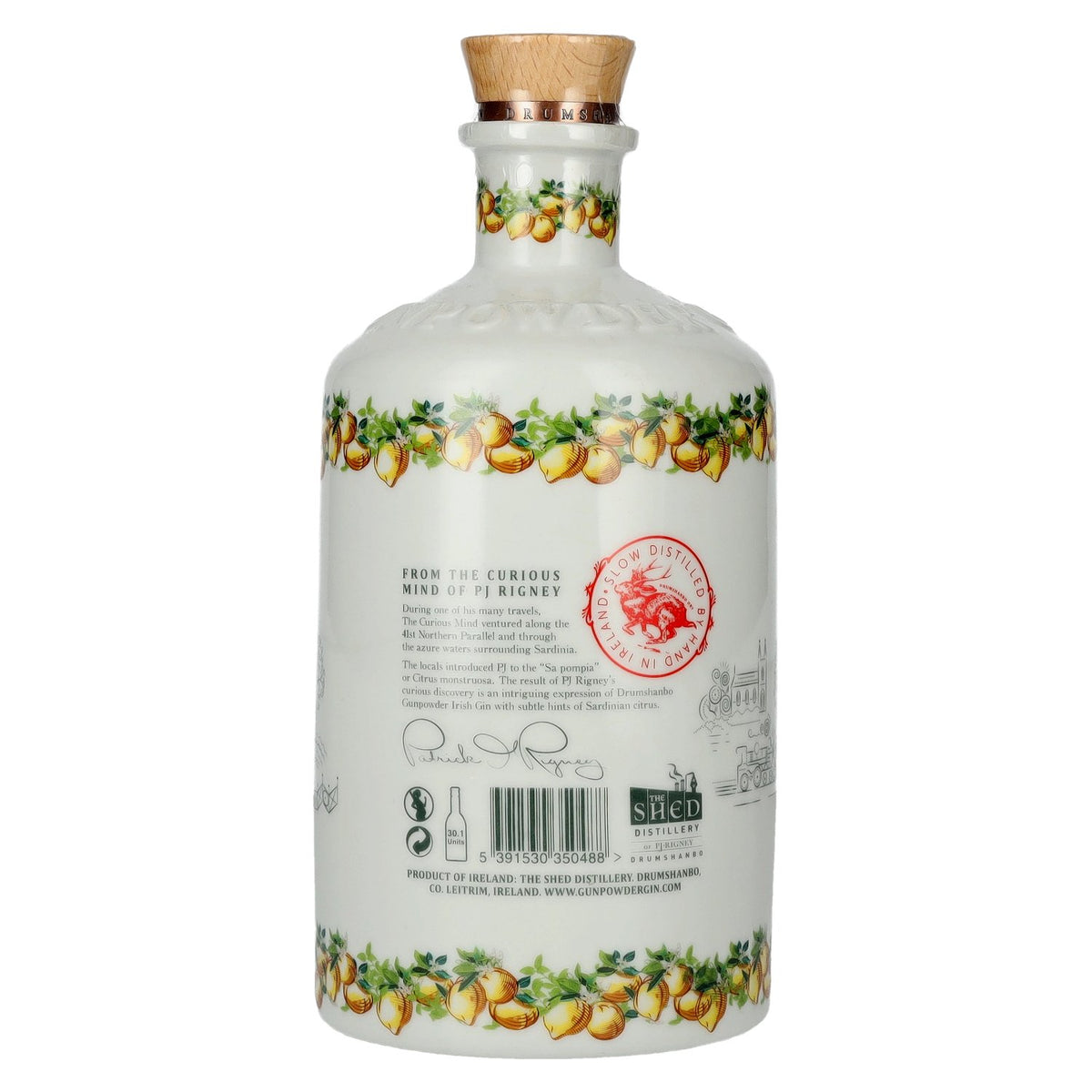 Drumshanbo Gunpowder Irish Gin with Sardinian Citrus 43% vol. 0.7 l ceramic bottle