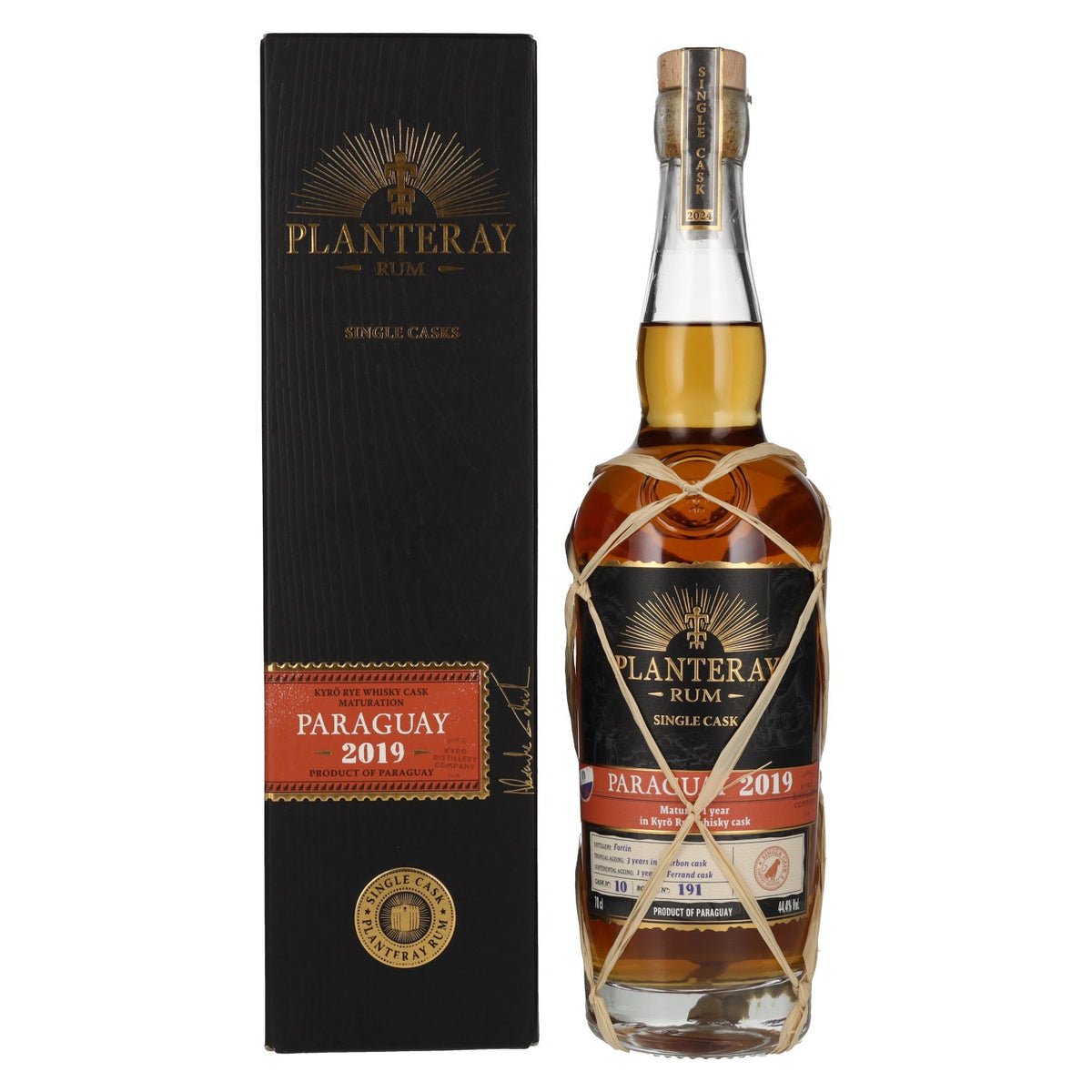 Planteray Rum PARAGUAY Kyrö Rye Cask Finish 2019 44.4% ABV 0.7l in a gift box
