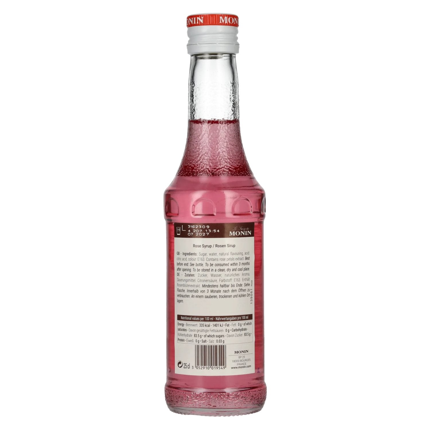 Le Sirop de Monin ROSE 0.25l