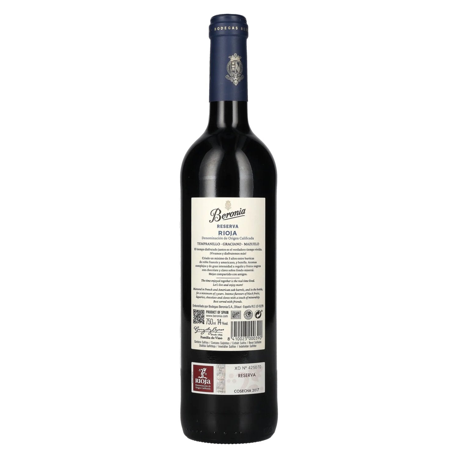 Beronia Reserva Rioja 2017 14% Vol. 0,75l