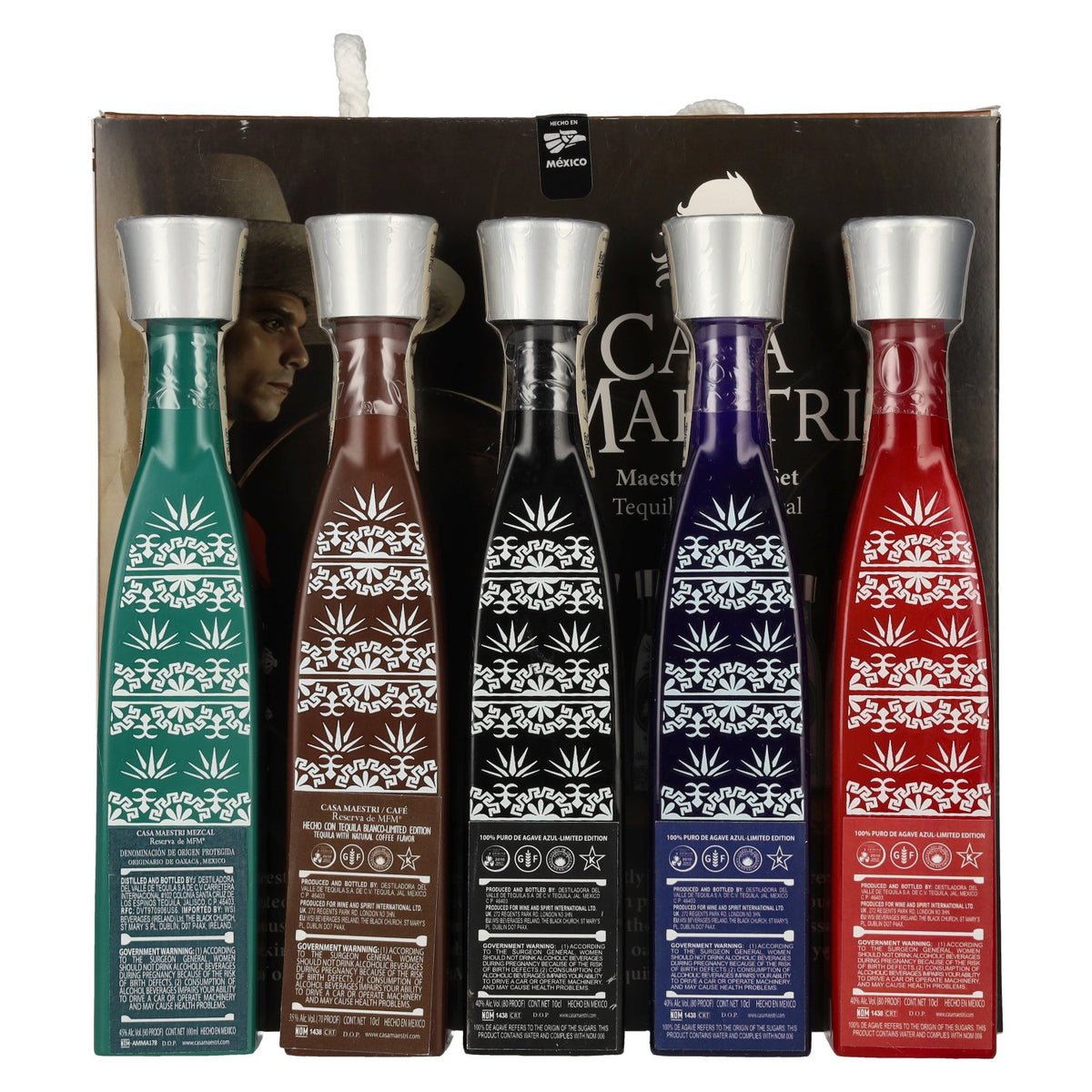 Casa Maestri MFM Tequila Geschenkset 40% Vol. 5x0,1l