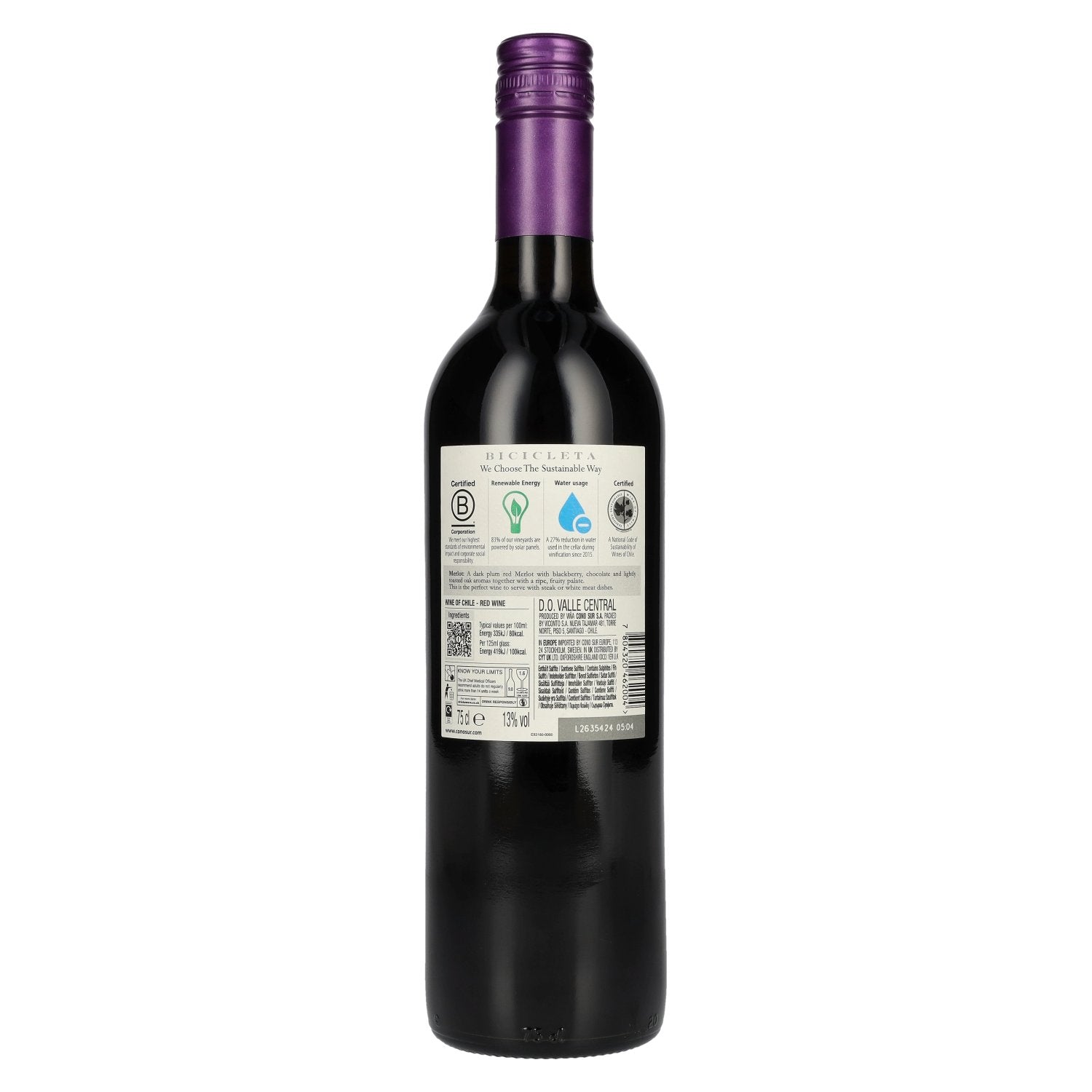 Cono Sur Bicicleta Reserva Merlot 2022 13% Vol. 0,75l