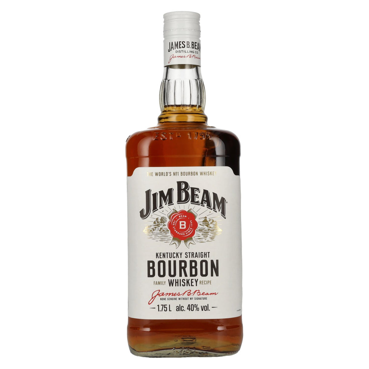 Jim Beam Kentucky Straight Bourbon Whisky 40% ABV 1.75 litres