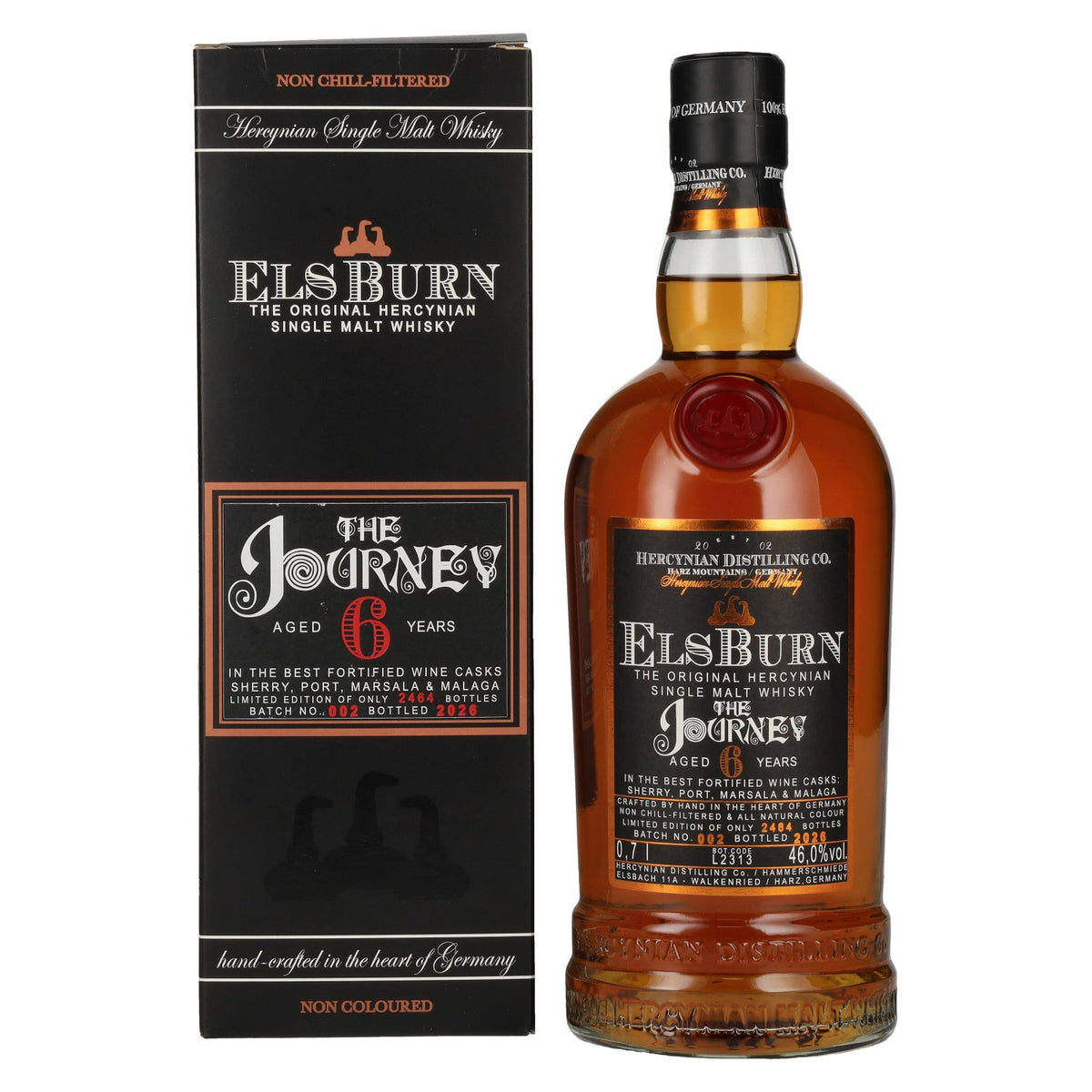 Elsburn 6 Years Old THE JOURNEY Single Malt Batch nr. 002 2026 46% vol. 0,7 l in geschenkverpakking
