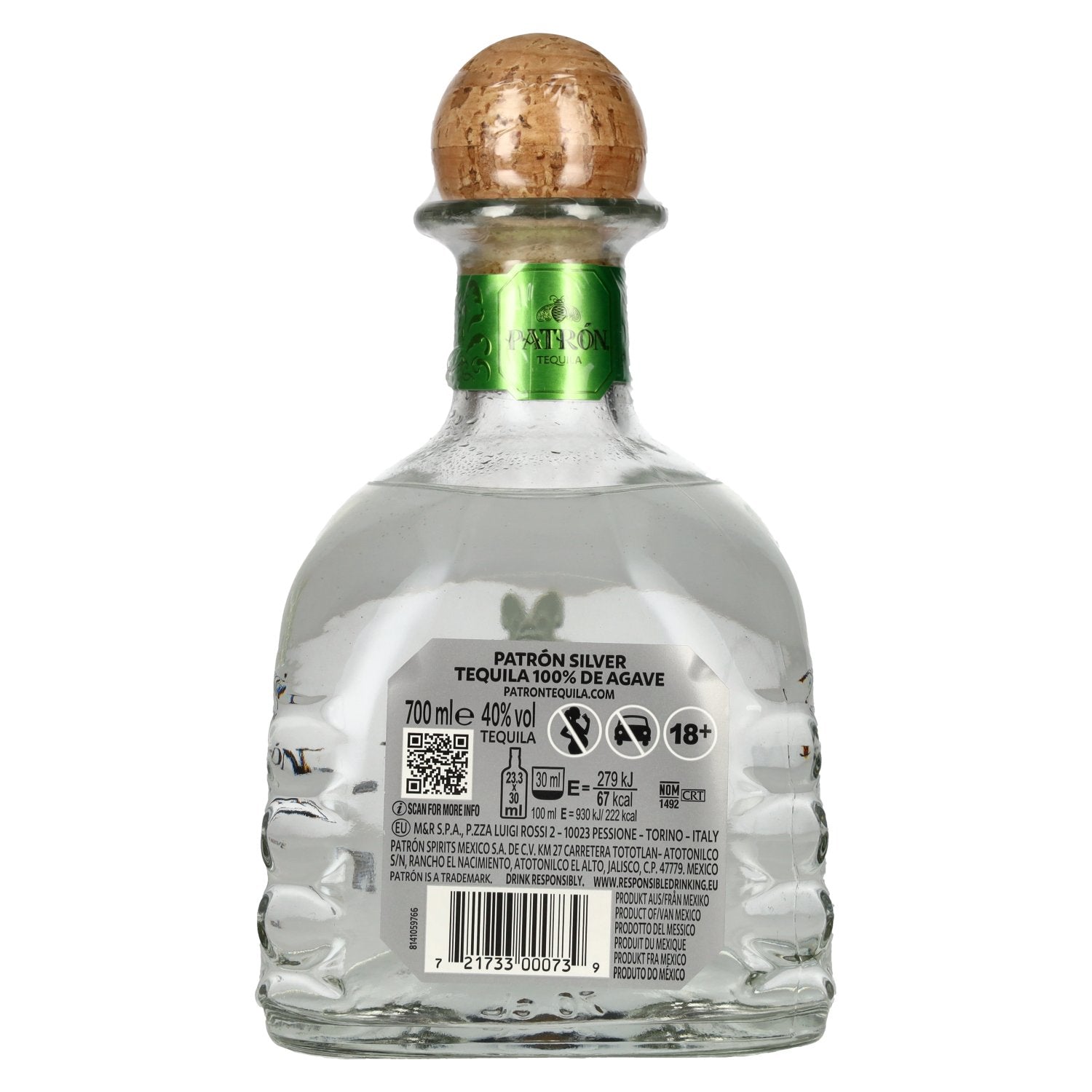 Tequila Patrón Silver 40 % vol., 0,7 l