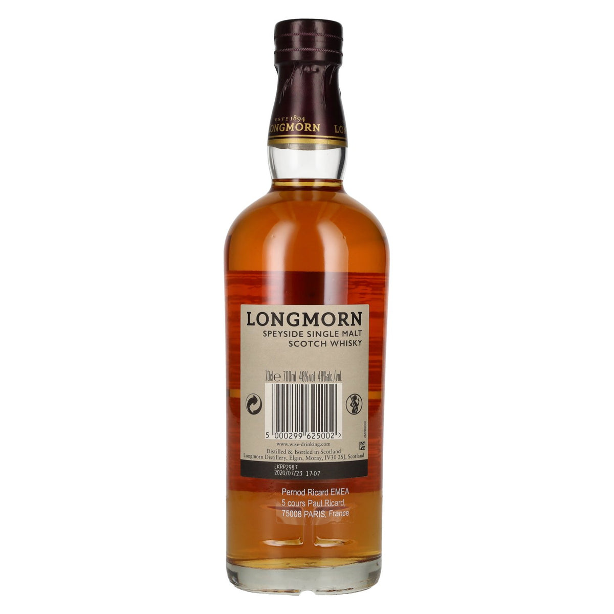 Longmorn 23 ans d'âge, double maturation en fût, 48 % vol., 0,7 l