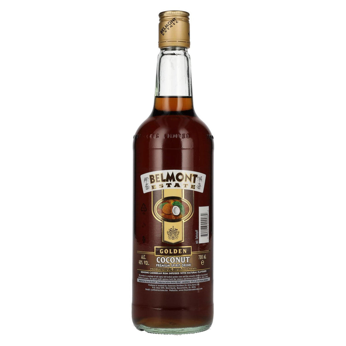 Belmont Estate GOLDEN COCONUT Premium Spirit Drink 40% vol. 0.7 l