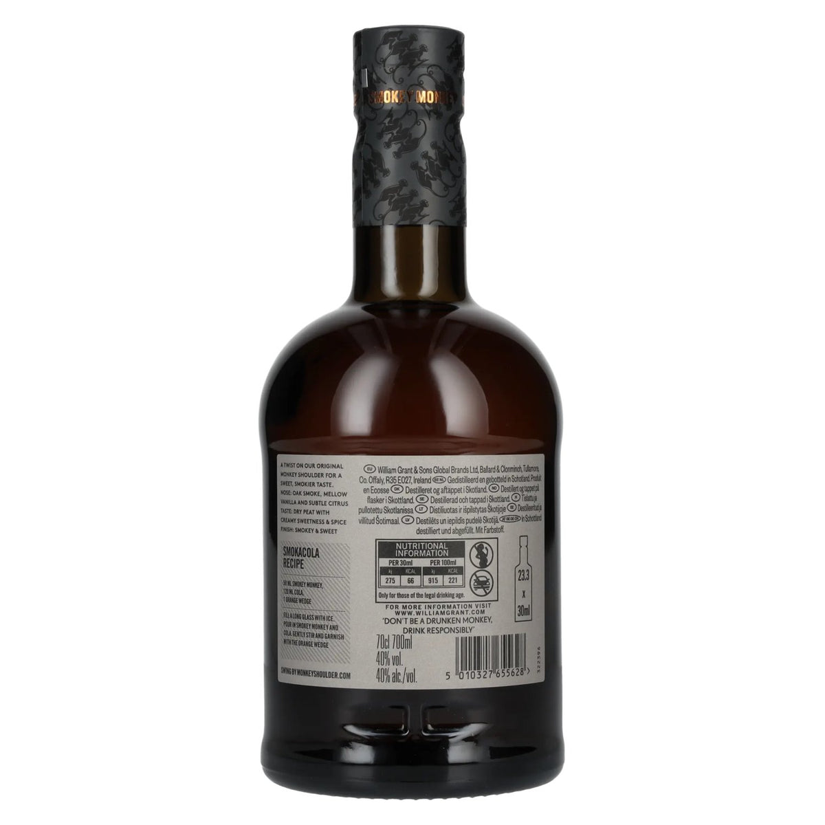 Monkey Shoulder SMOKEY MONKEY Blended Malt BATCH 9 40 % vol. 0,7 l