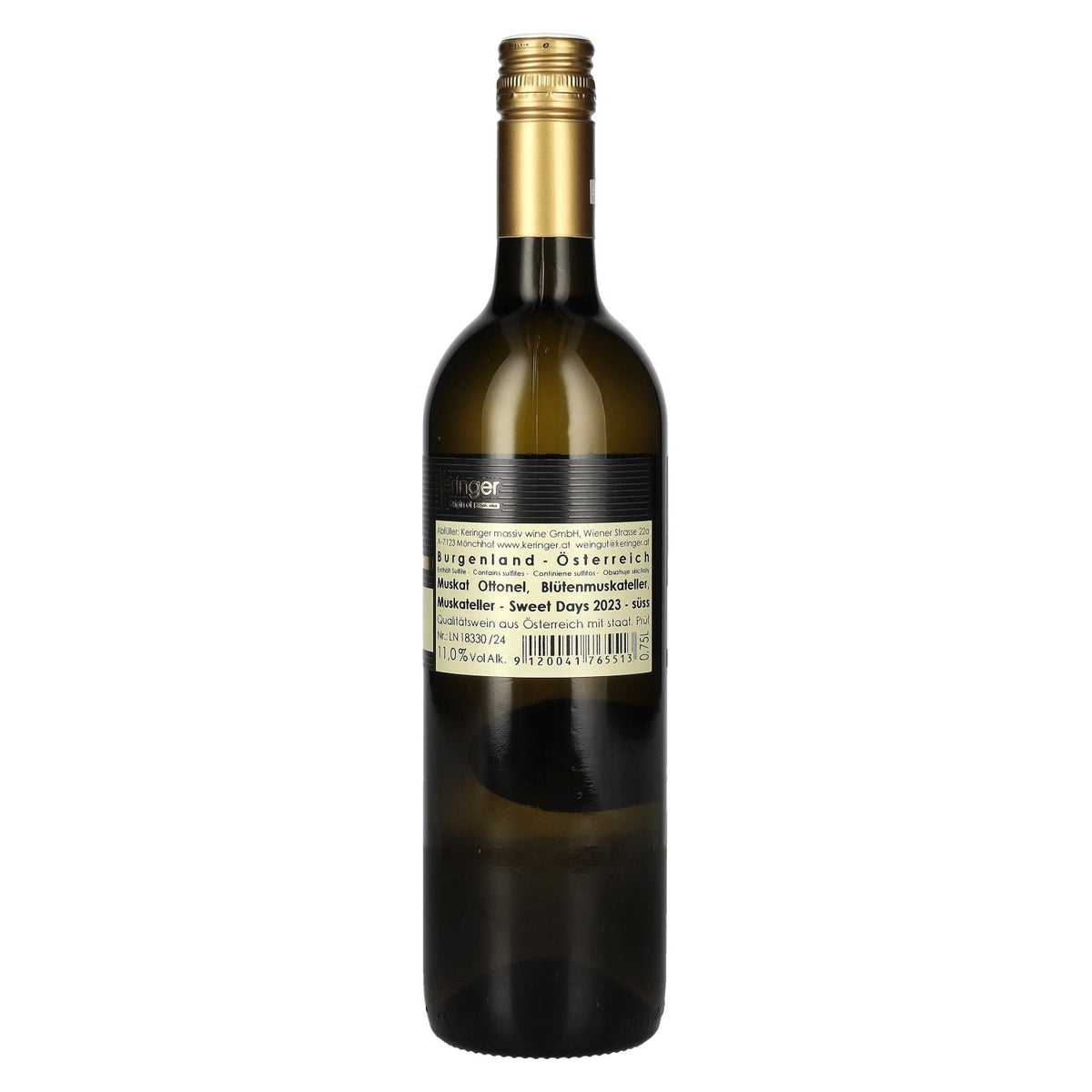 Keringer Origin of, vin corsé et sucré au muscat, 2023, 11 % vol., 0,75 l