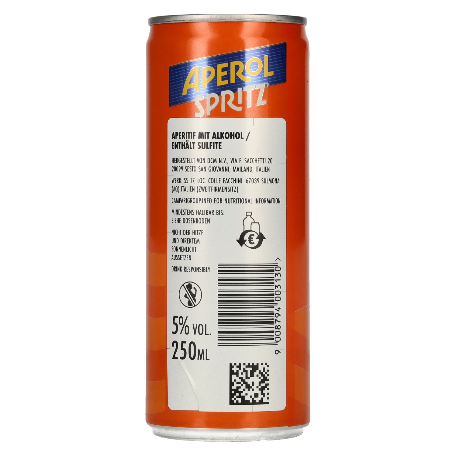 Aperol Spritz To Go 5% Vol. 0,25l Dose Pfand