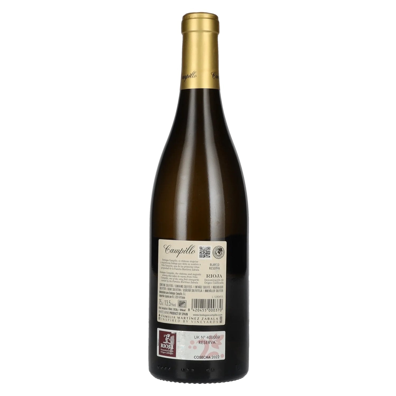 Campillo Blanco Reserva Rioja DOC 2022 13,5% Vol. 0,75l