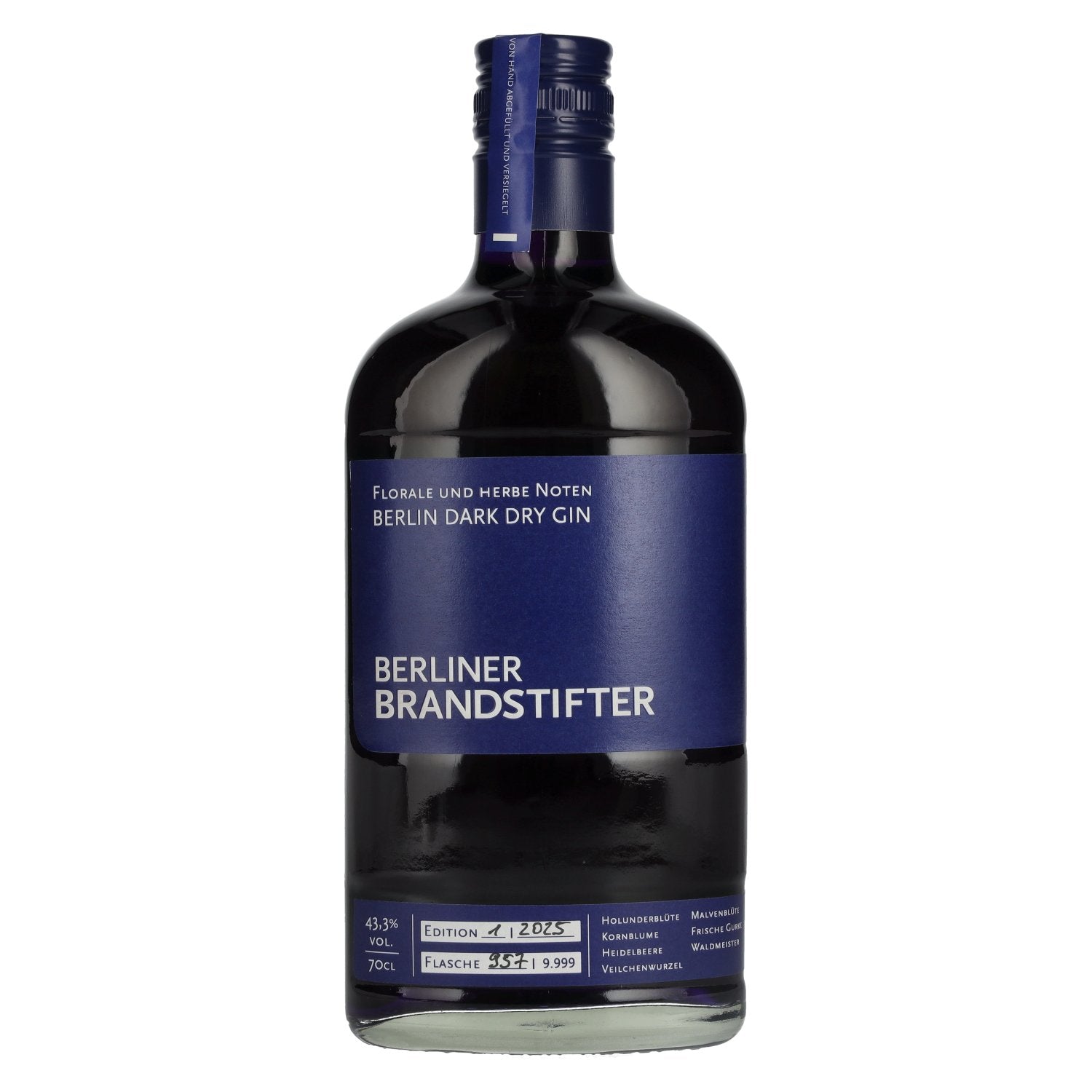 Berliner Brandstifter Berlin DARK Dry Gin Editie 1. 2025 43,3% Vol. 0,7l