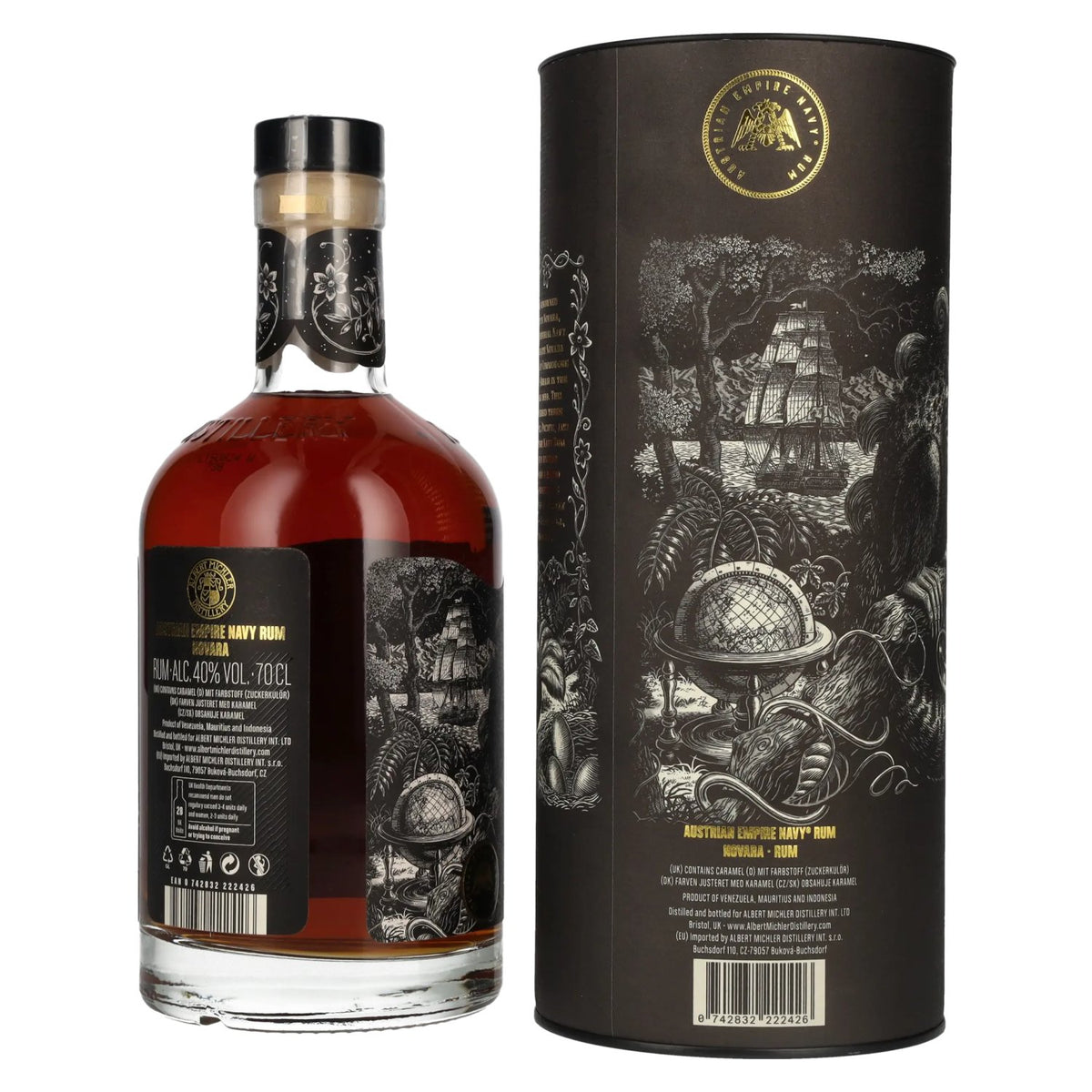 Austrian Empire Navy Rum NOVARA 40% Vol. 0,7l in Geschenkbox