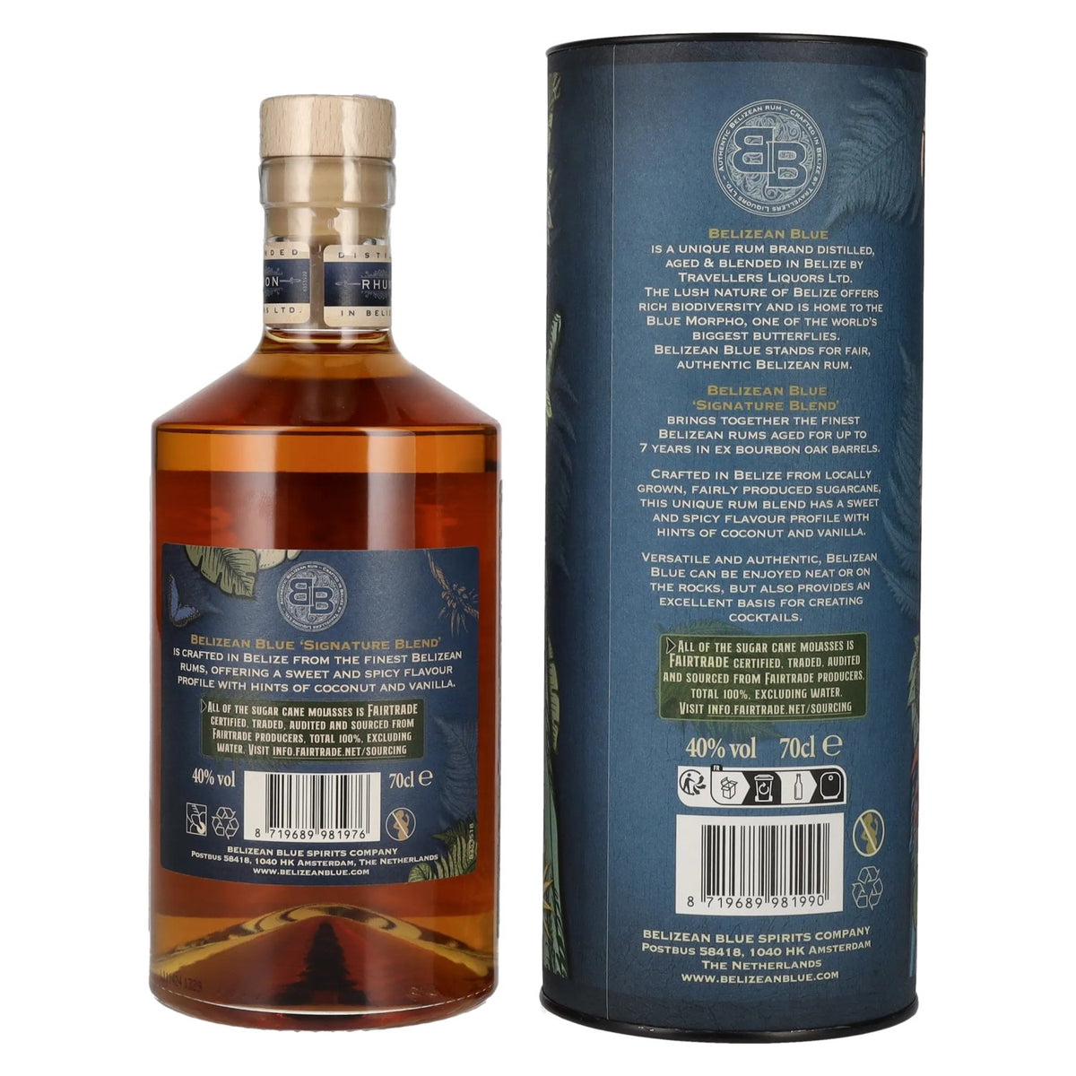 Belizean Blue SIGNATURE BLEND Rum 40% Vol. 0,7l in Geschenkbox