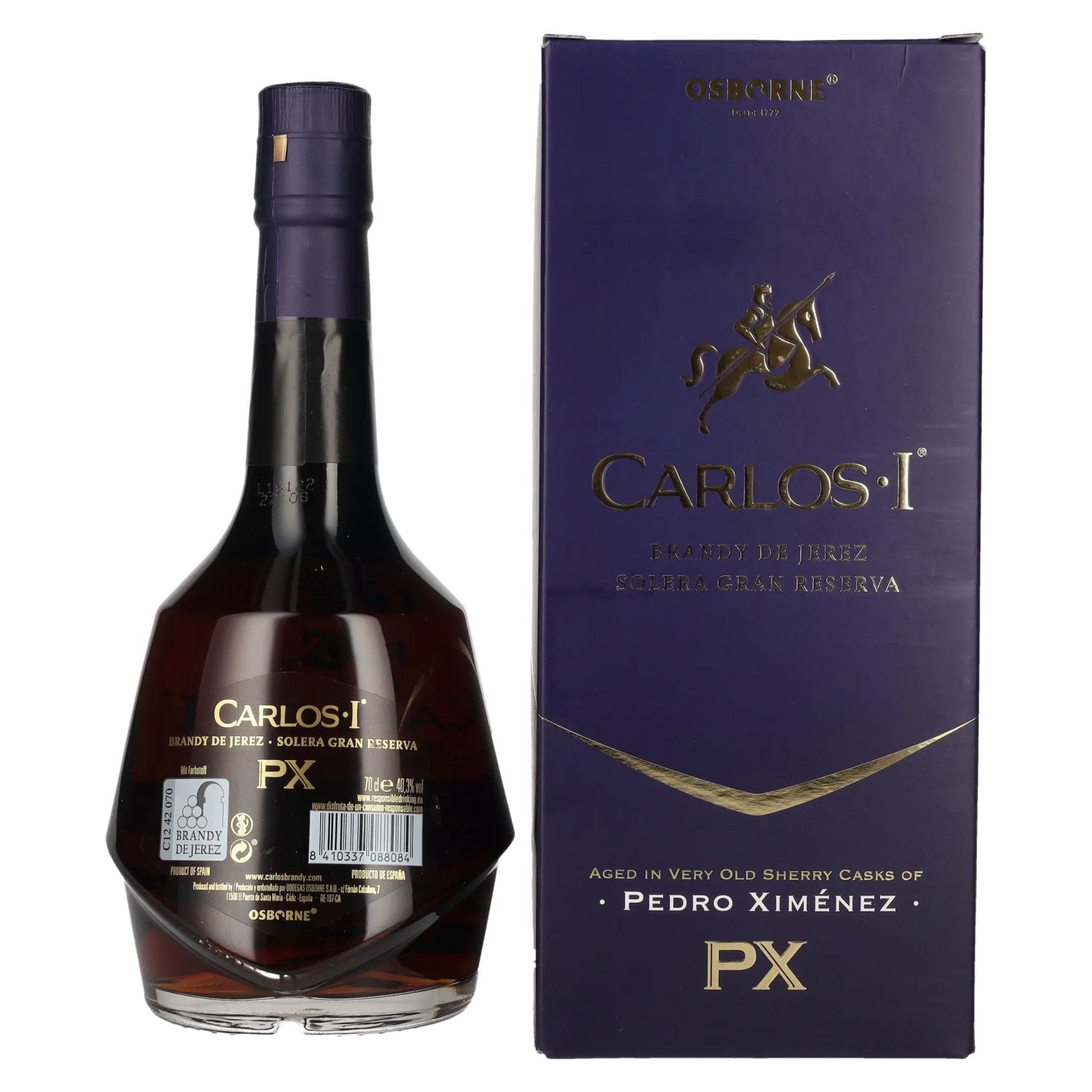 Carlos I Solera Gran Reserva PEDRO XIMÉNEZ Brandy de Jerez 40,3% Vol. 0,7l in gift box