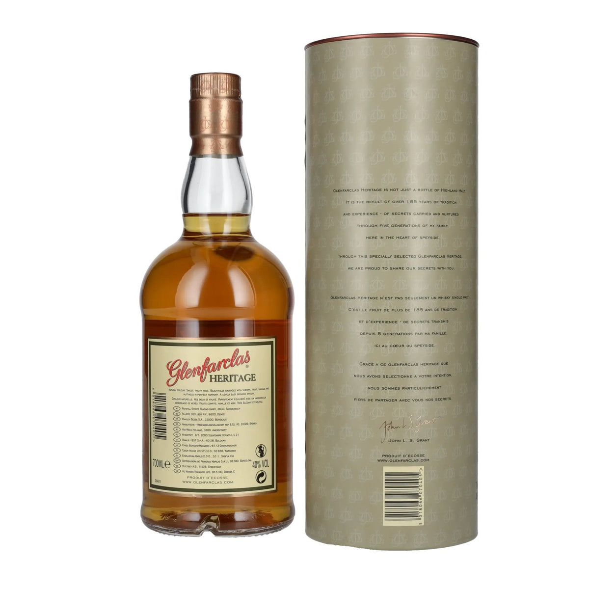 Glenfarclas HERITAGE Highland Single Malt Scotch Whisky 40% vol. 0.7l in a gift box