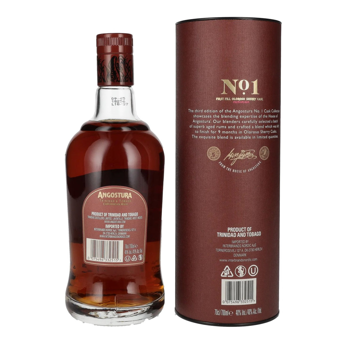 Angostura No. 1 CASK COLLECTION First Fill Oloroso Sherry Cask Premium Rum 40% Vol. 0,7l en boîte cadeau