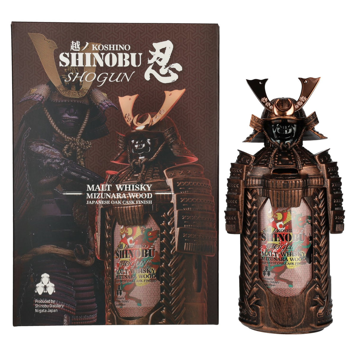 The Koshi-No Shinobu SHOGUN Malt Whisky Mizunara Wood Oak Cask Finish 43% Vol. 0,7l in Geschenkbox