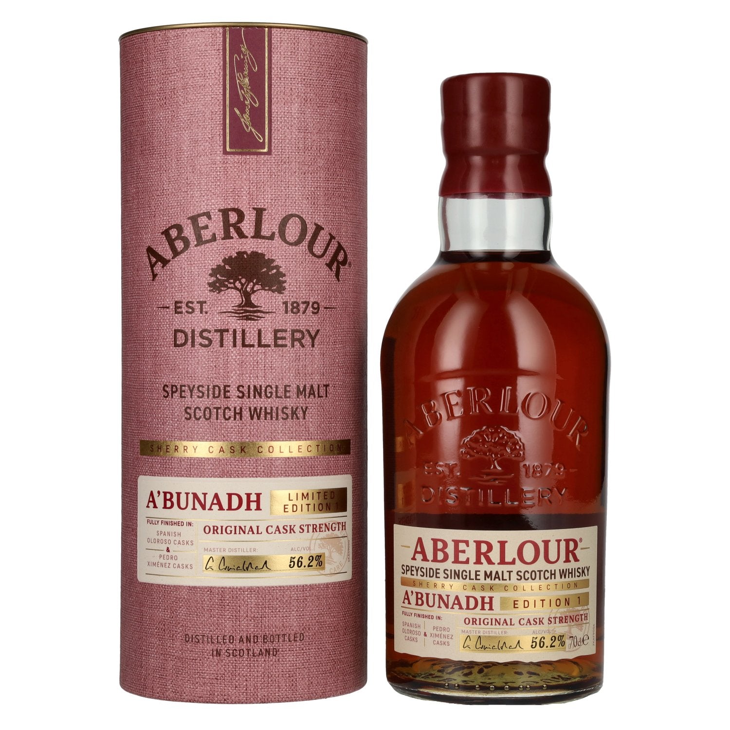 Aberlour A'BUNADH Original Cask Strength Sherry Cask Collection Limited Edition 1 56,2% vol. 0,7l en coffret cadeau