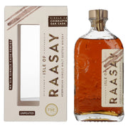 Isle of Raasay 5 ans d'âge, Single Malt vieilli en fûts de chêne chinkapin, 61,4 % vol., 0,7 l, dans un coffret cadeau
