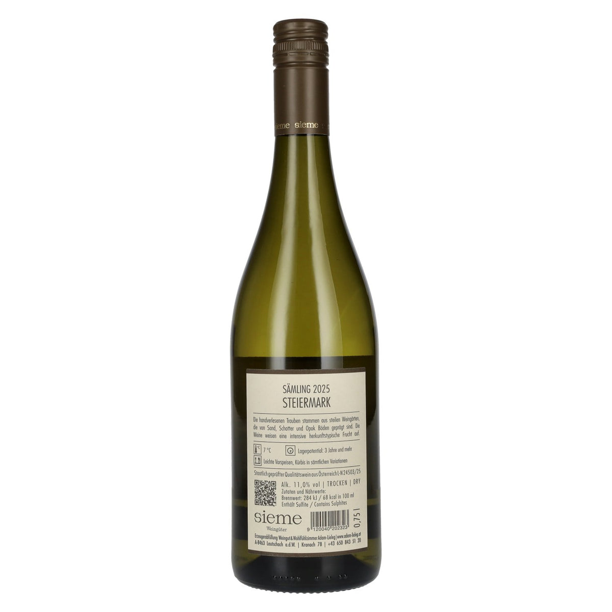 Adam-Lieleg Sämling Styria 2025 11% ABV 0.75 l