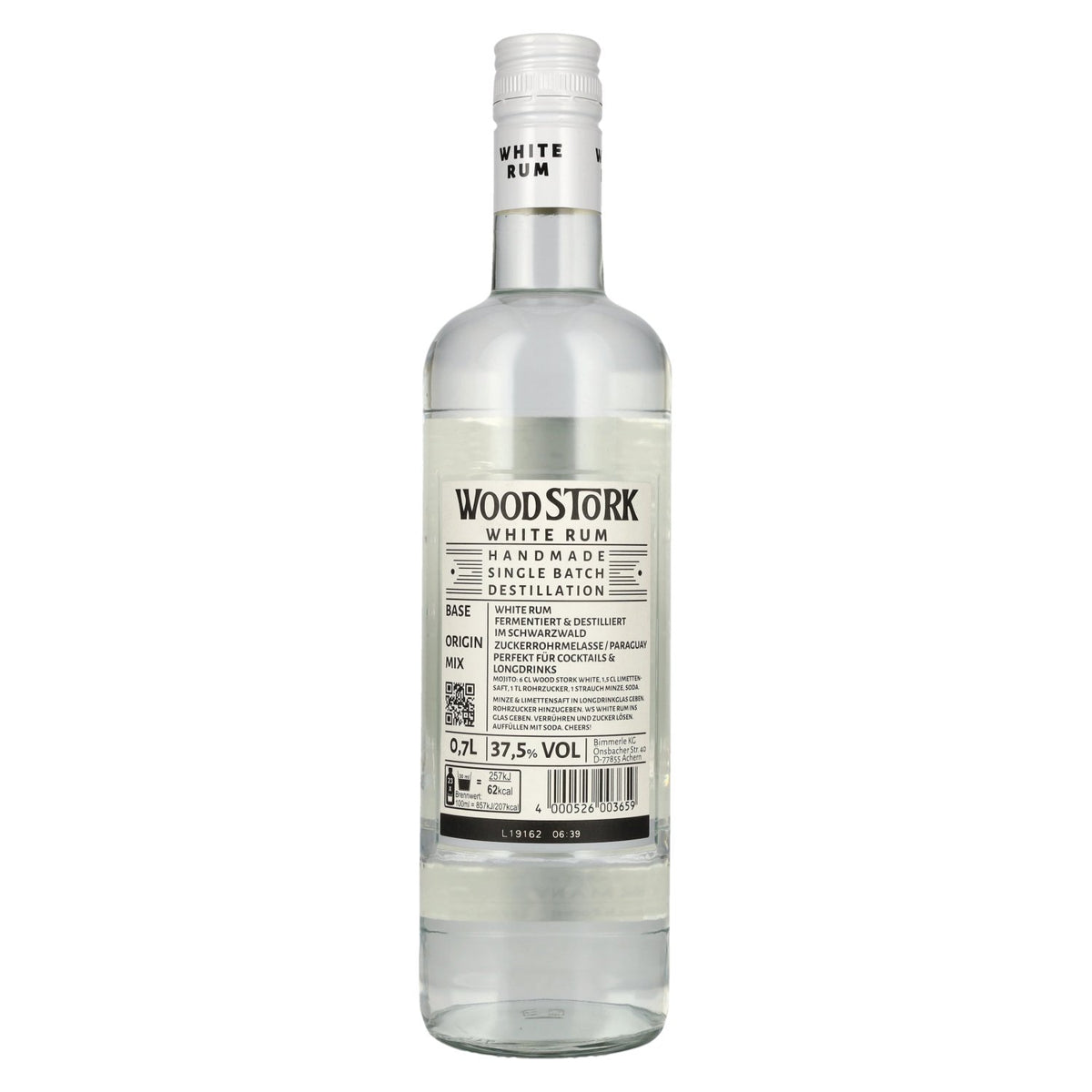 Wood Stork Black Forest White Rum 37,5% vol. 0,7 l