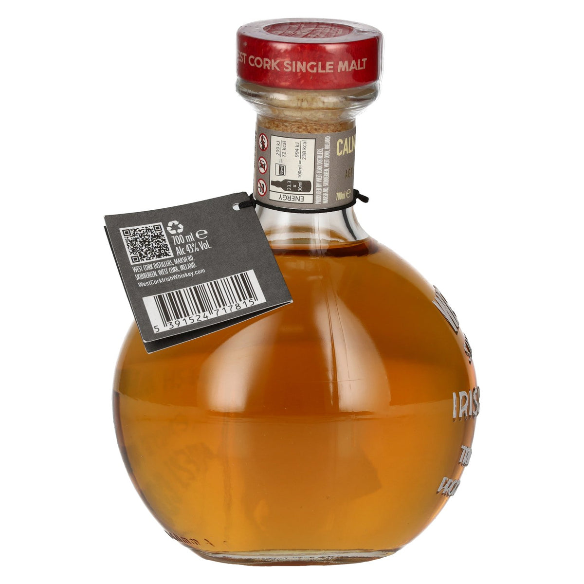 West Cork Irish Whiskey Single Malt, affiné en fût de calvados, édition limitée, 43 % vol., 0,7 l