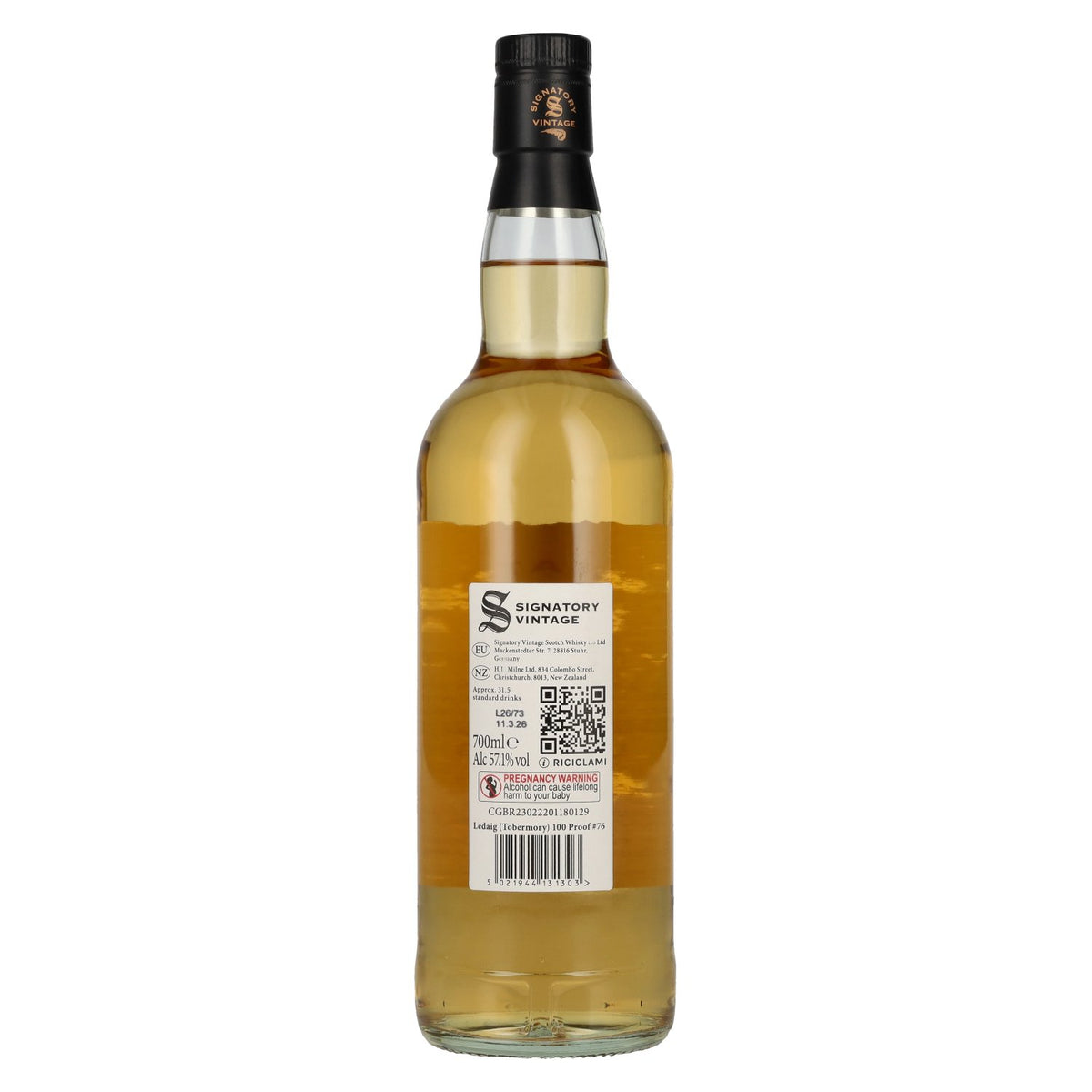 Signatory Vintage 100 Proof Edition LEDAIG 6-Year-Old Single Malt #76 2020 57.1% vol. 0.7l