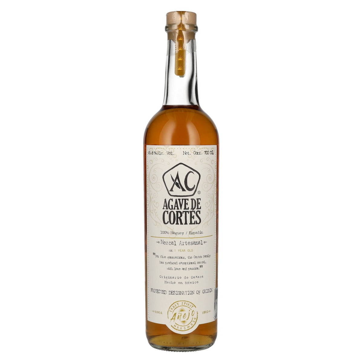 Agave de Cortés Mezcal Artesanal AÑEJO 45,6% vol. 0,7 l