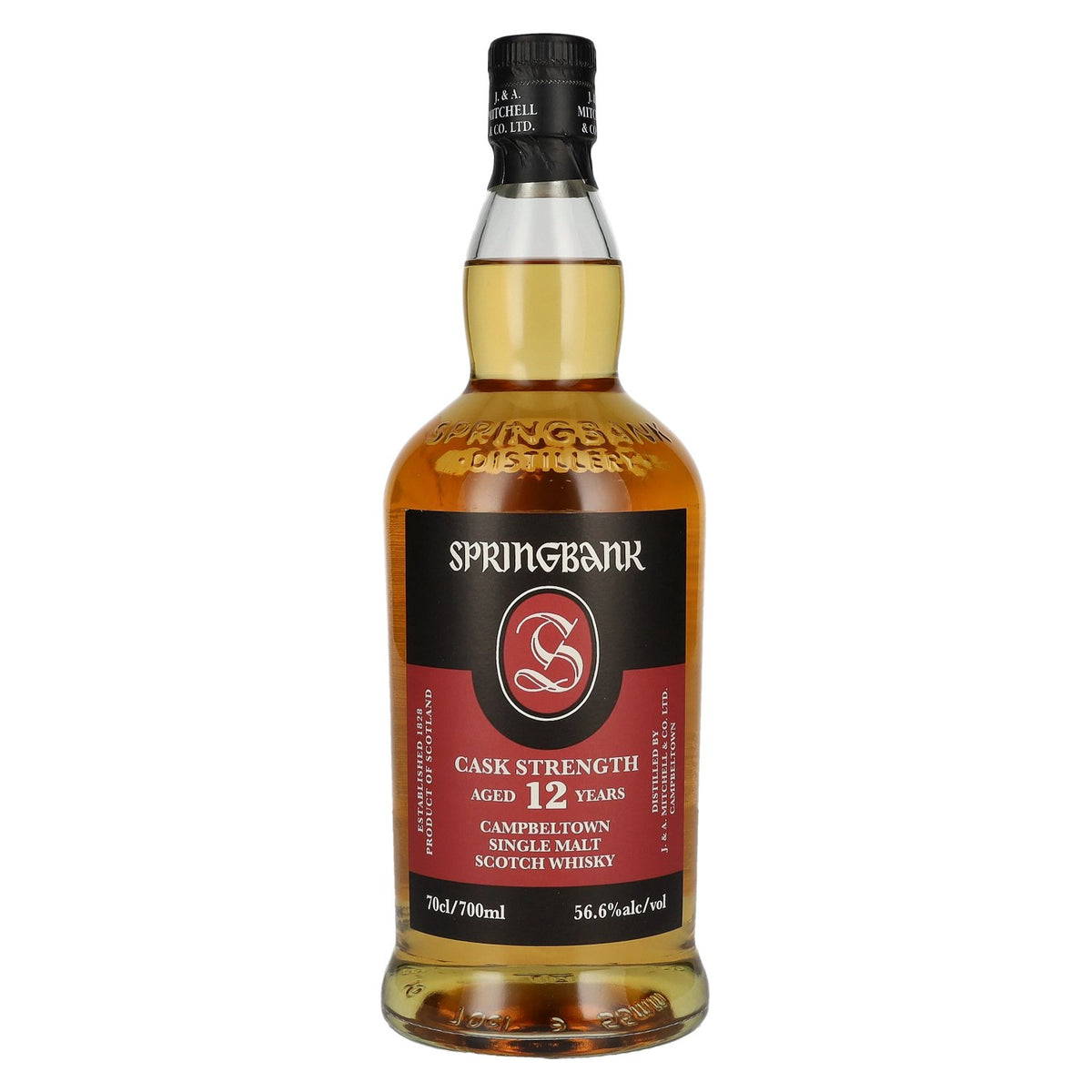 Springbank 12 Years Old CASK STRENGTH Campbeltown Single Malt Scotch Whisky 56.6% ABV 0.7l