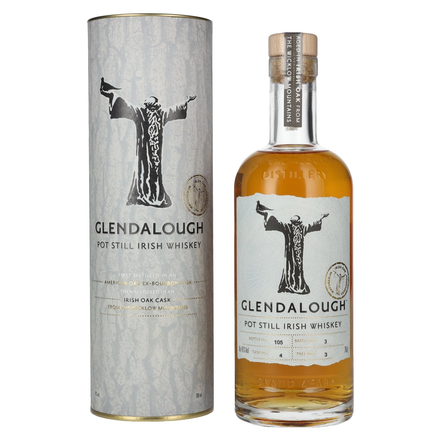 Glendalough Pot Still Irish Whiskey Batch 3 43% Vol. 0,7l en coffret cadeau