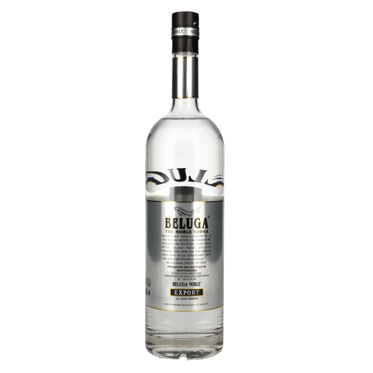 Beluga Noble Vodka EXPORT Montenegro 40% vol. 1l