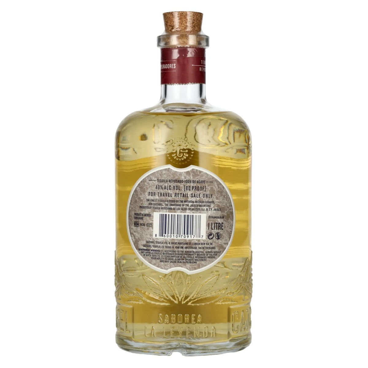 Cazcabel Tequila REPOSADO 100% Agave 40% ABV 1 litre