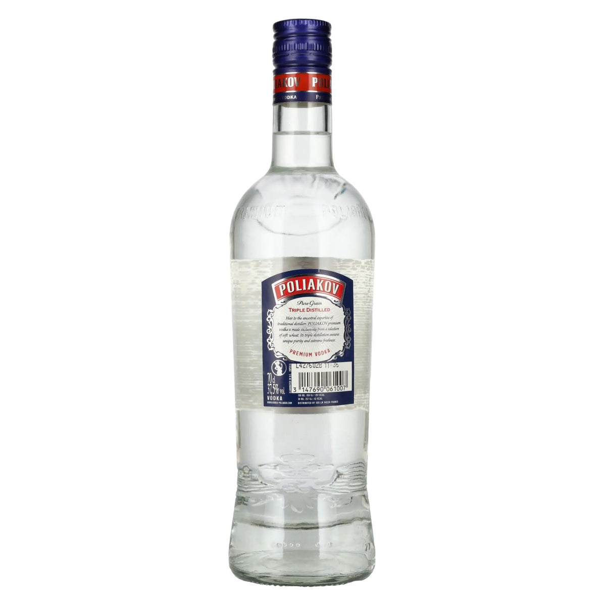 Vodka premium Poliakov triple distillation, 37,5 % vol., 0,7 l