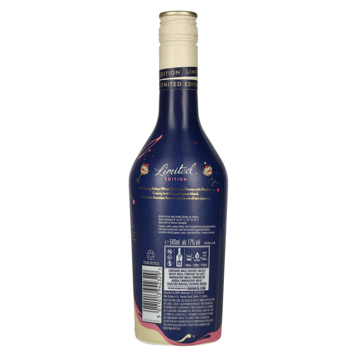 Baileys White Chocolate with Raspberry Irish Cream Liqueur Limited Edition 17% Vol. 0,5l