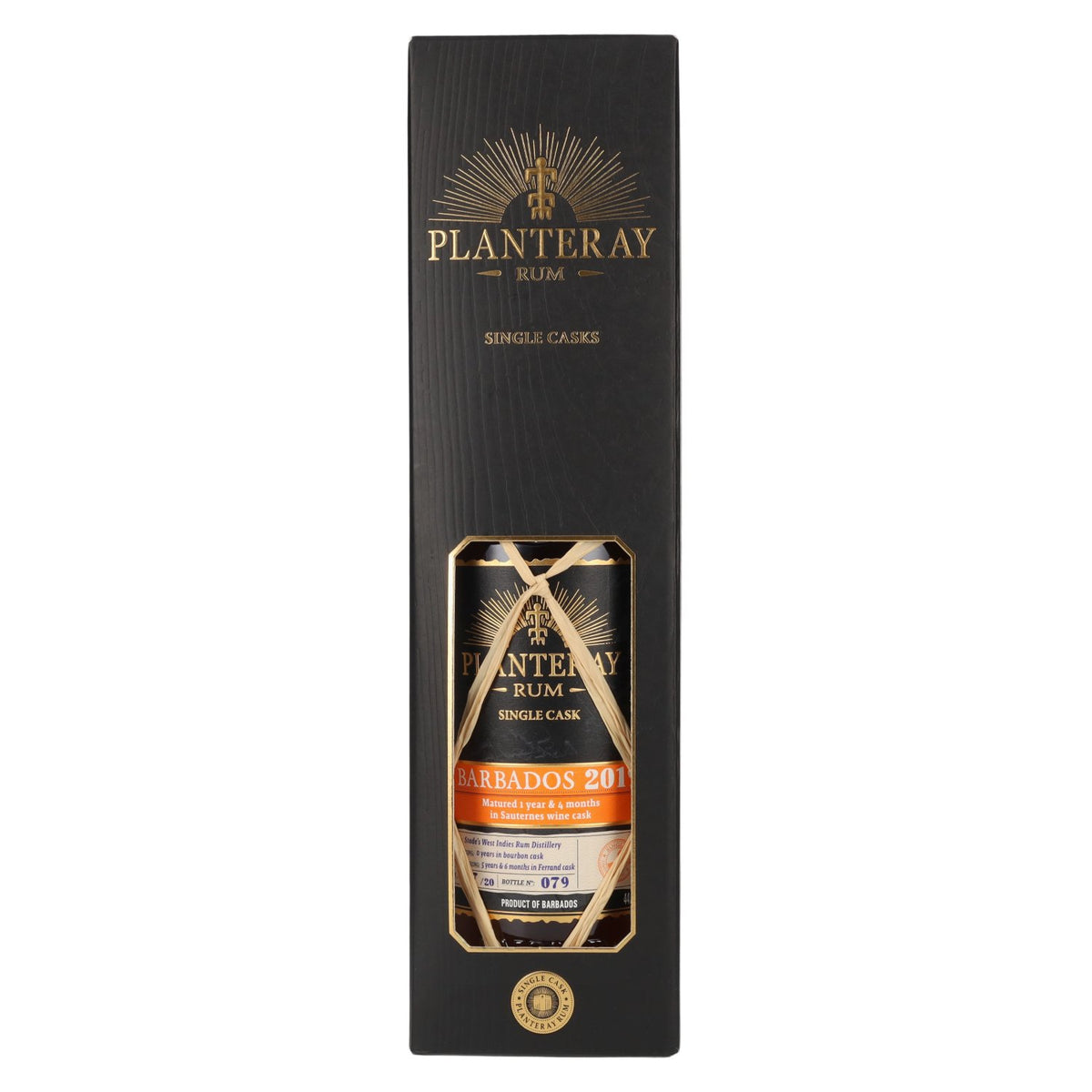 Rhum Planteray BARBADOS Single Cask Sauternes Barrel 2019 44,7 % vol. 0,7 l dans un coffret cadeau