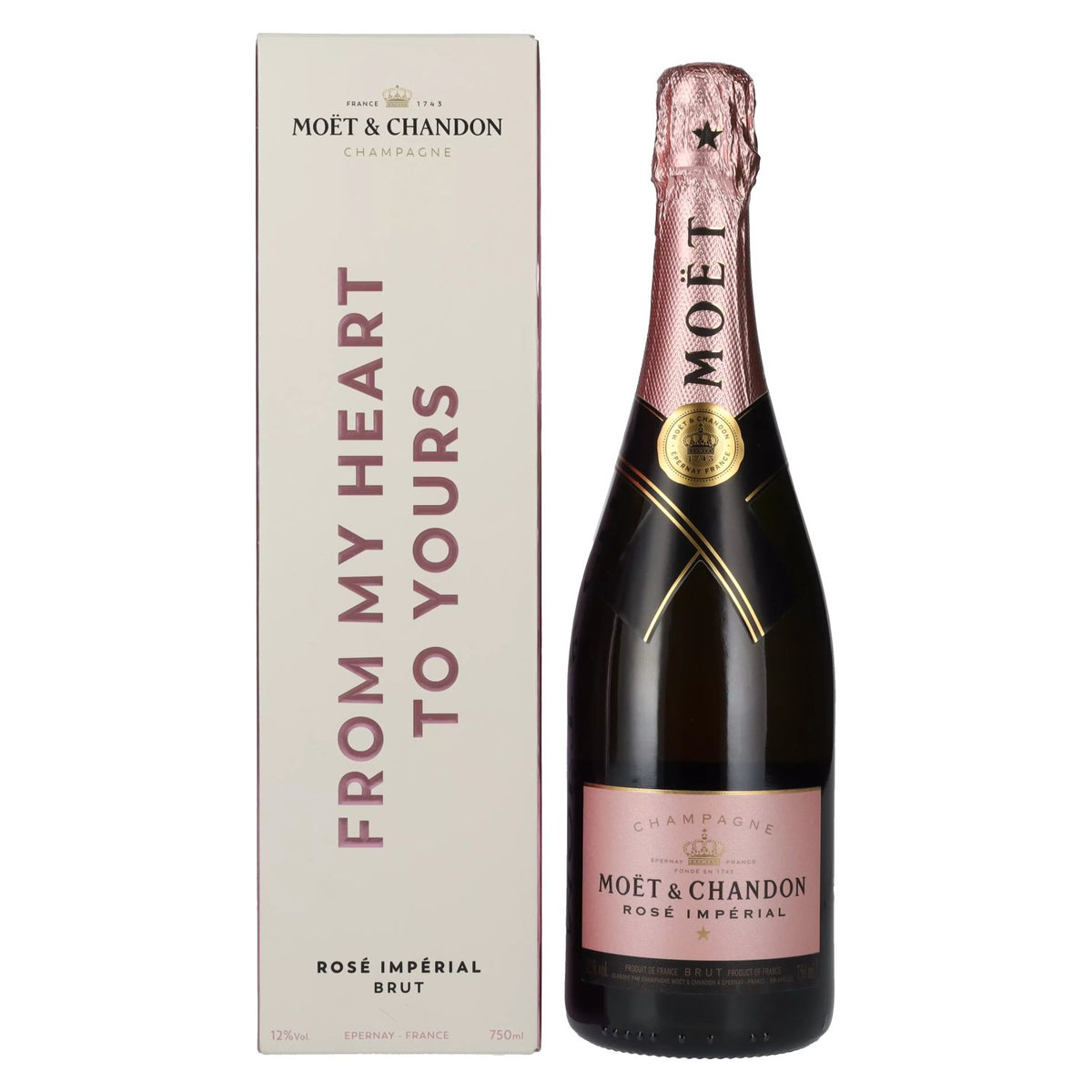 Moët & Chandon Champagne ROSÉ IMPÉRIAL Brut Love 12% Vol. 0,75l in Geschenkbox
