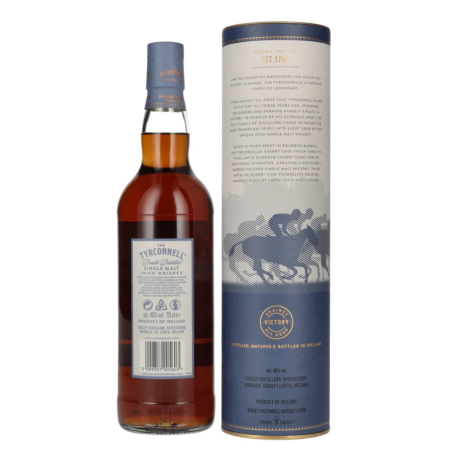 The Tyrconnell 10 Years Old Sherry Cask 46% Vol. 0,7l en coffret cadeau