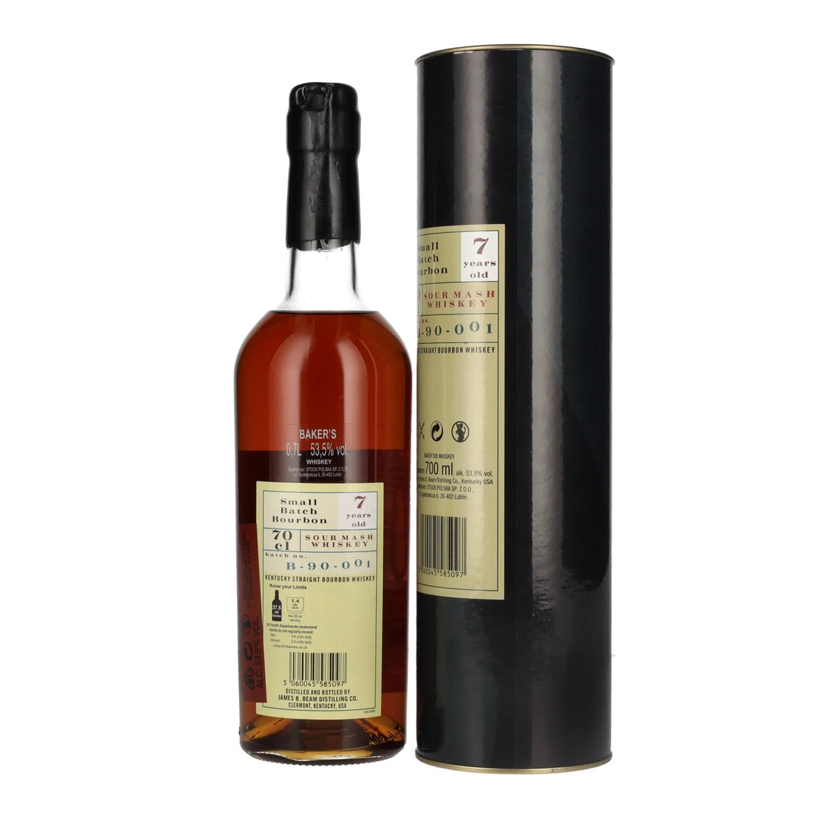Baker's 7 Years Old Kentucky Straight Bourbon Whiskey 53,5% vol. 0,7 l in geschenkverpakking