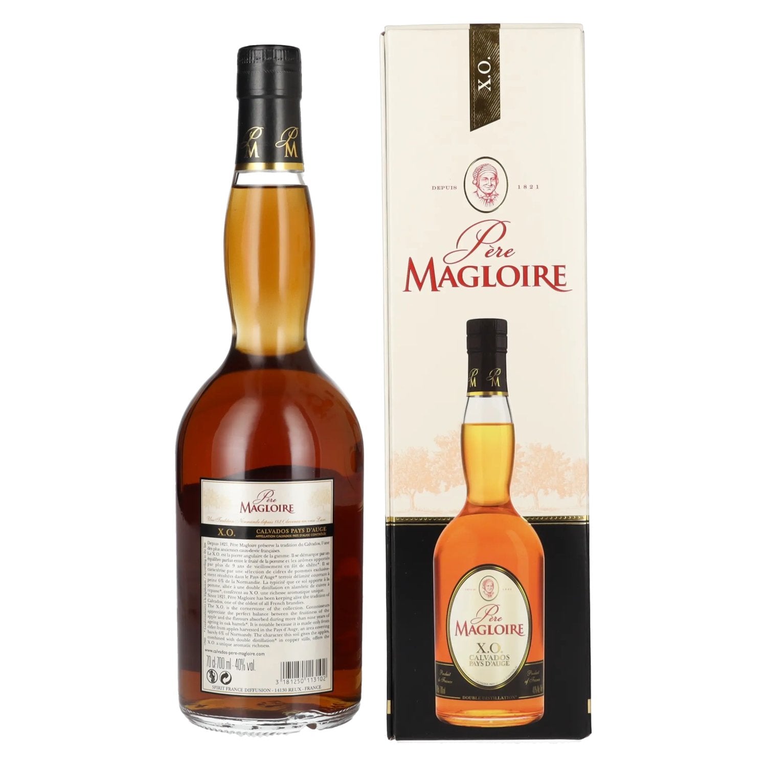 Père Magloire Calvados Pays D'Auge X.O. 40% Vol. 0,7l in geschenkverpakking