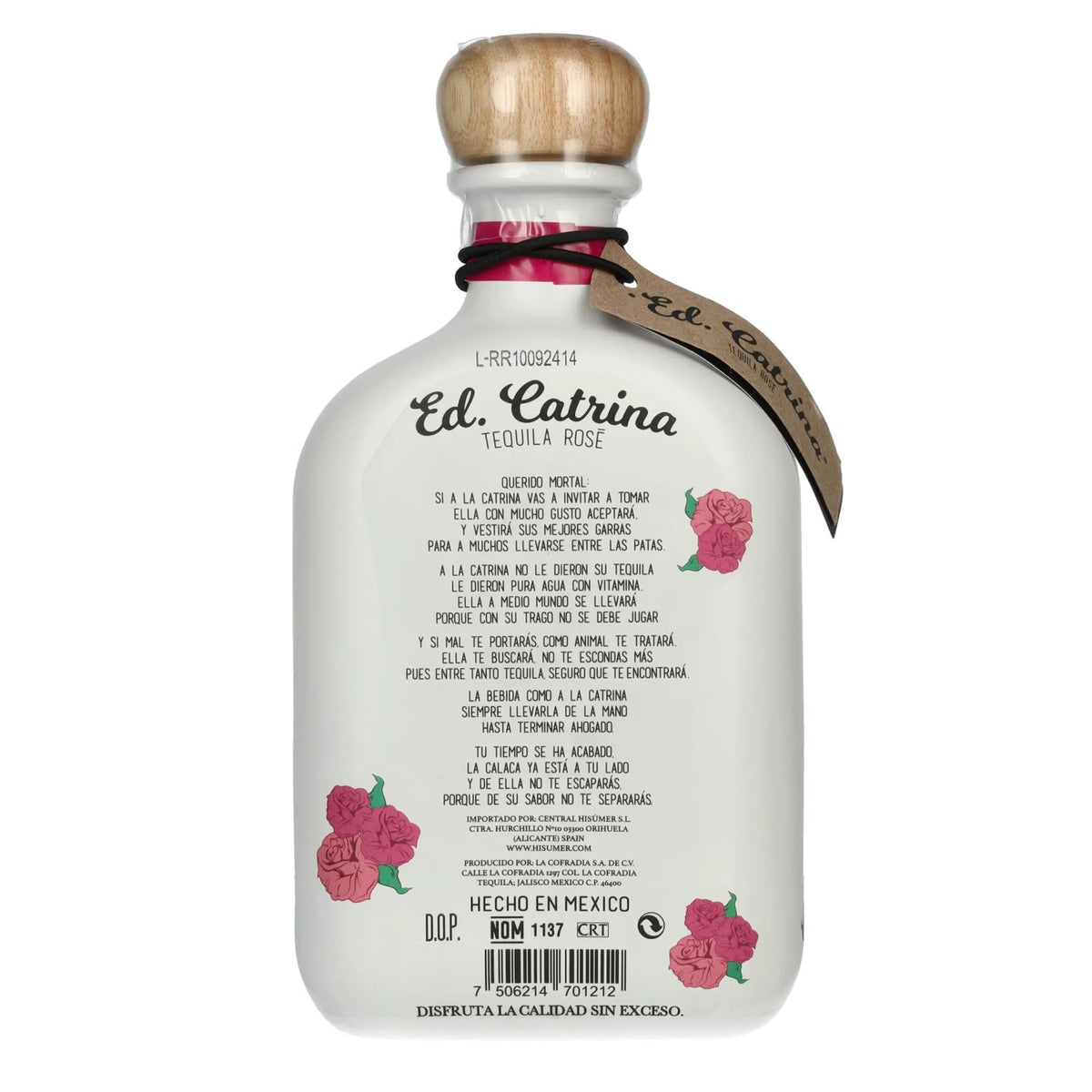 La Cofradia ED. CATRINA Rosé Reposado Tequila, 100% Agave, 38% vol., 0.7 l